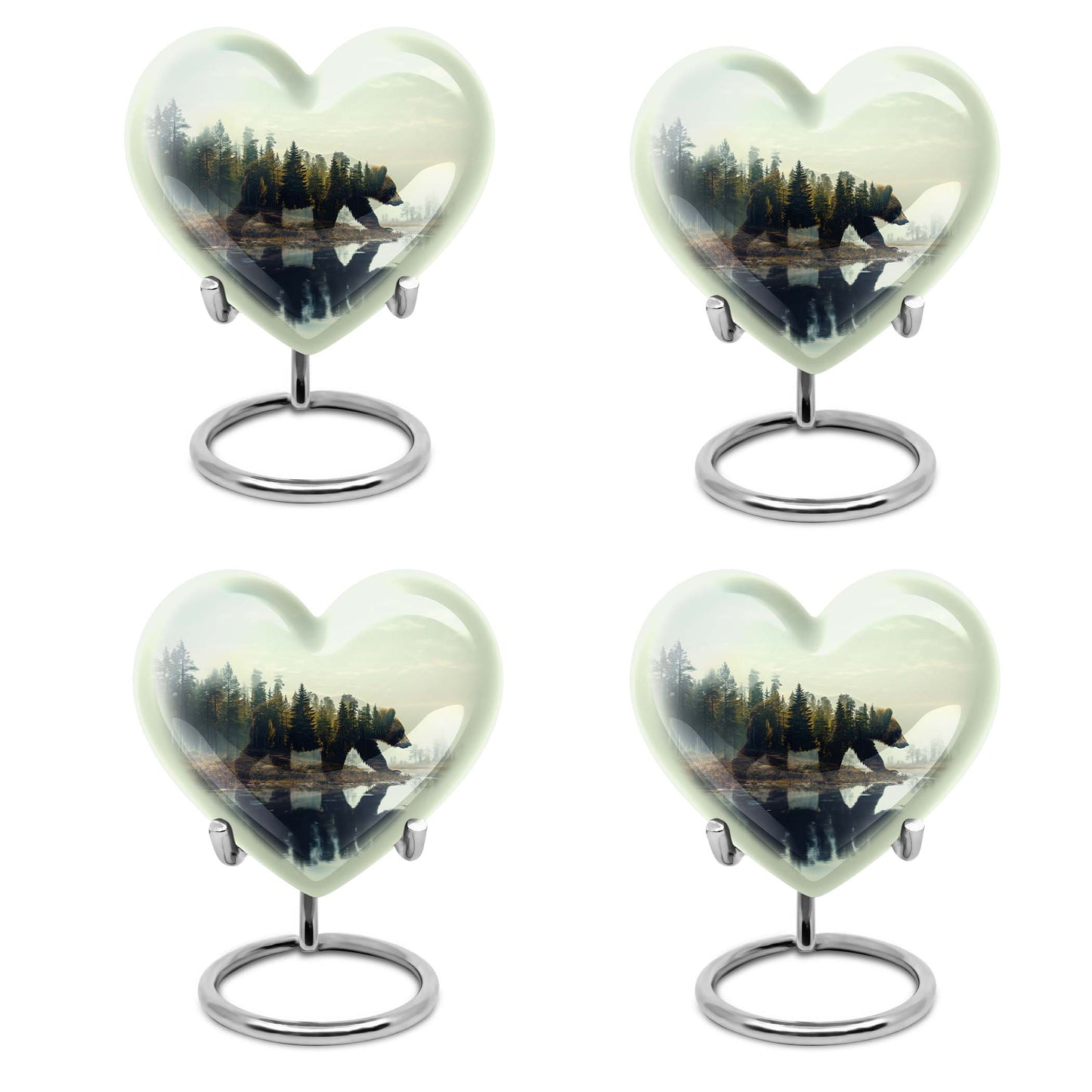 Heart Shape  Keepsake Urn Pack of 4