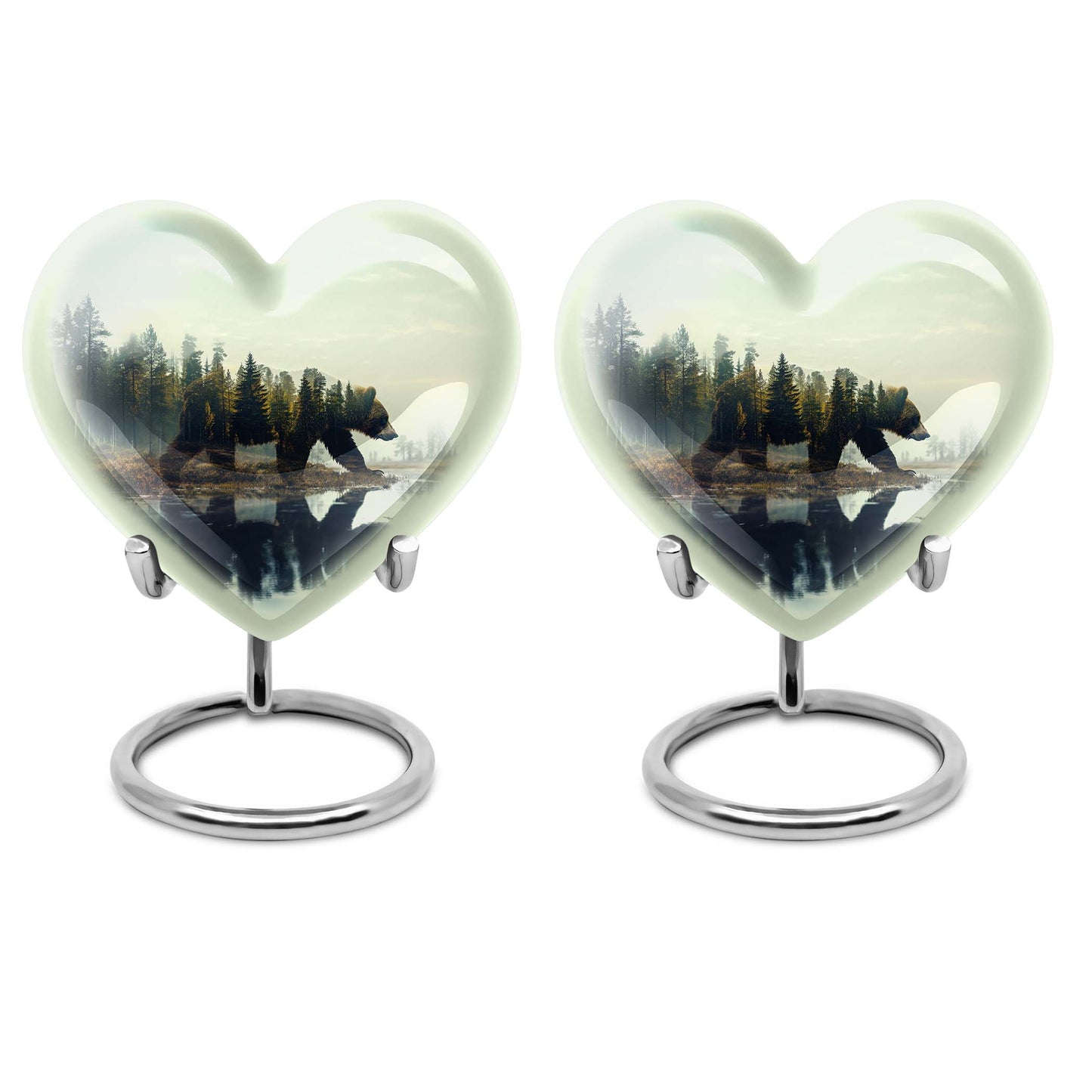 Heart Shape  Keepsake Urn Pack of 2