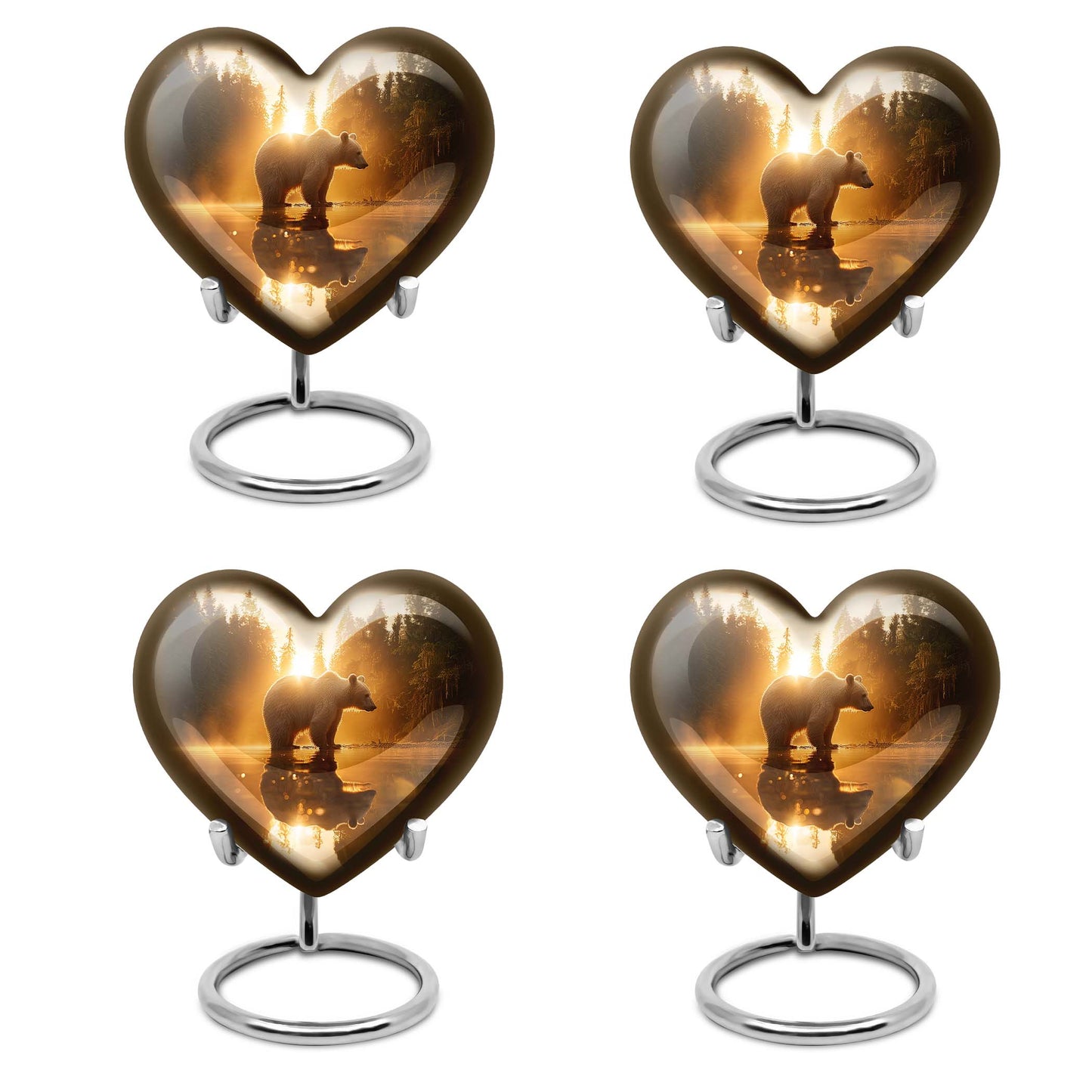 Heart Shape  Keepsake Urn Pack of 4