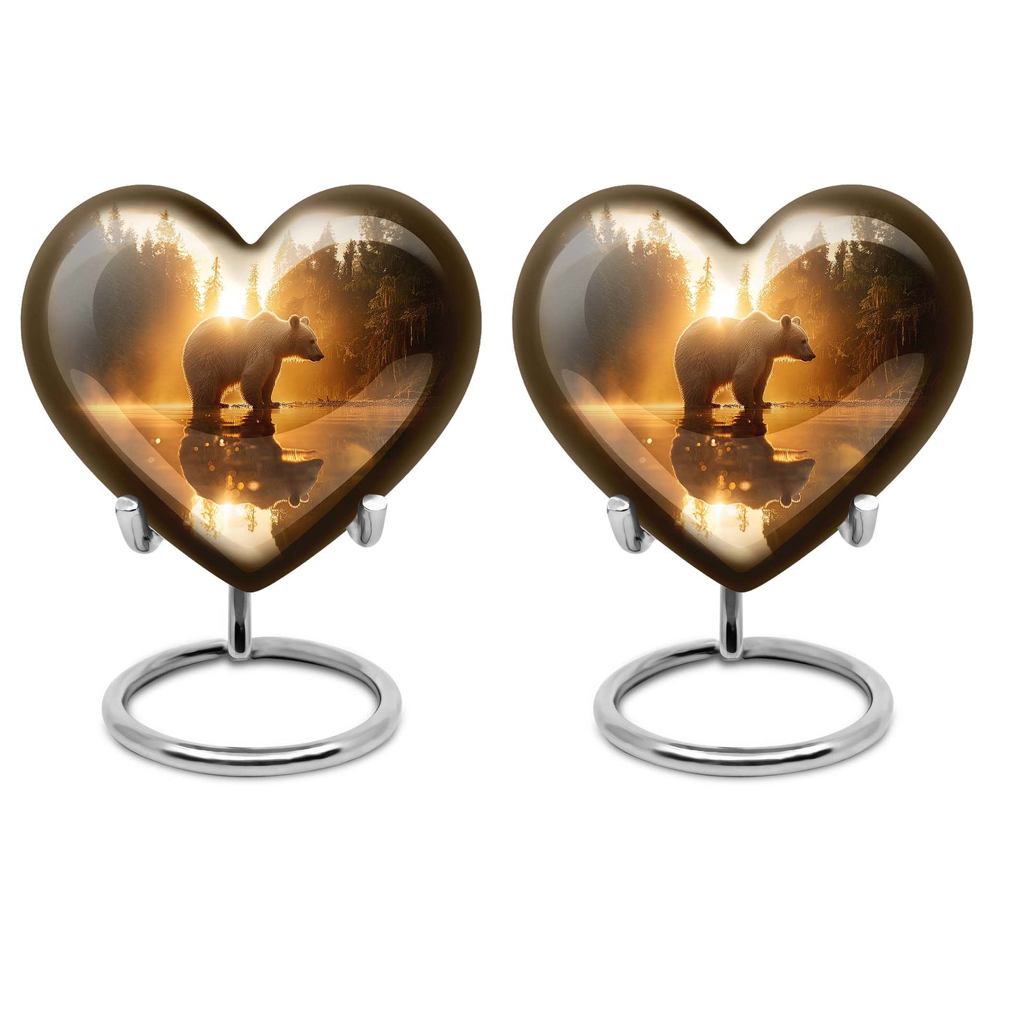 Heart Shape  Keepsake Urn Pack of 2