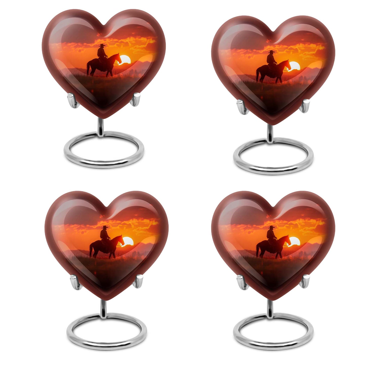 Heart Shape  Keepsake Urn Pack of 4