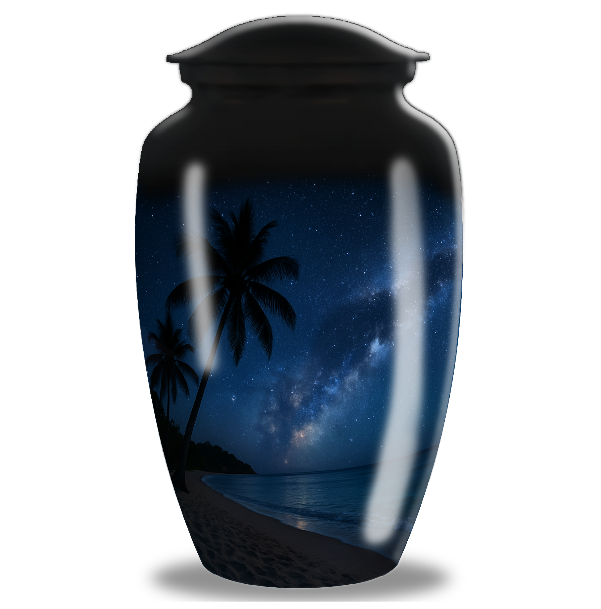 Starry Night Beach Theme Large Cremation Urn For Adult Human Ashes