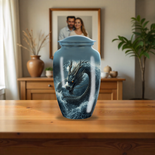Japanese Sea Dragon Large Cremation Urn For Human Ashes Dad