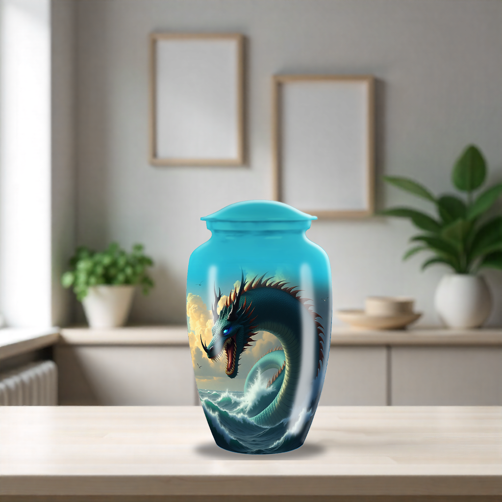 Colossal Sea Dragon Large Cremation Urn For Adult Human Ashes Male