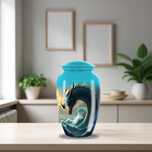 Colossal Sea Dragon Large Cremation Urn For Adult Human Ashes Male