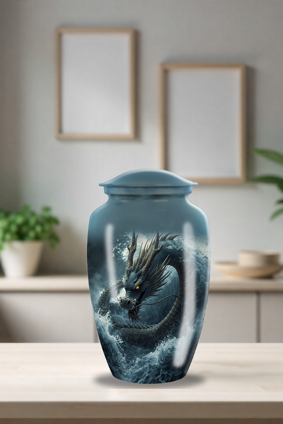 Japanese Sea Dragon Large Cremation Urn For Human Ashes Dad