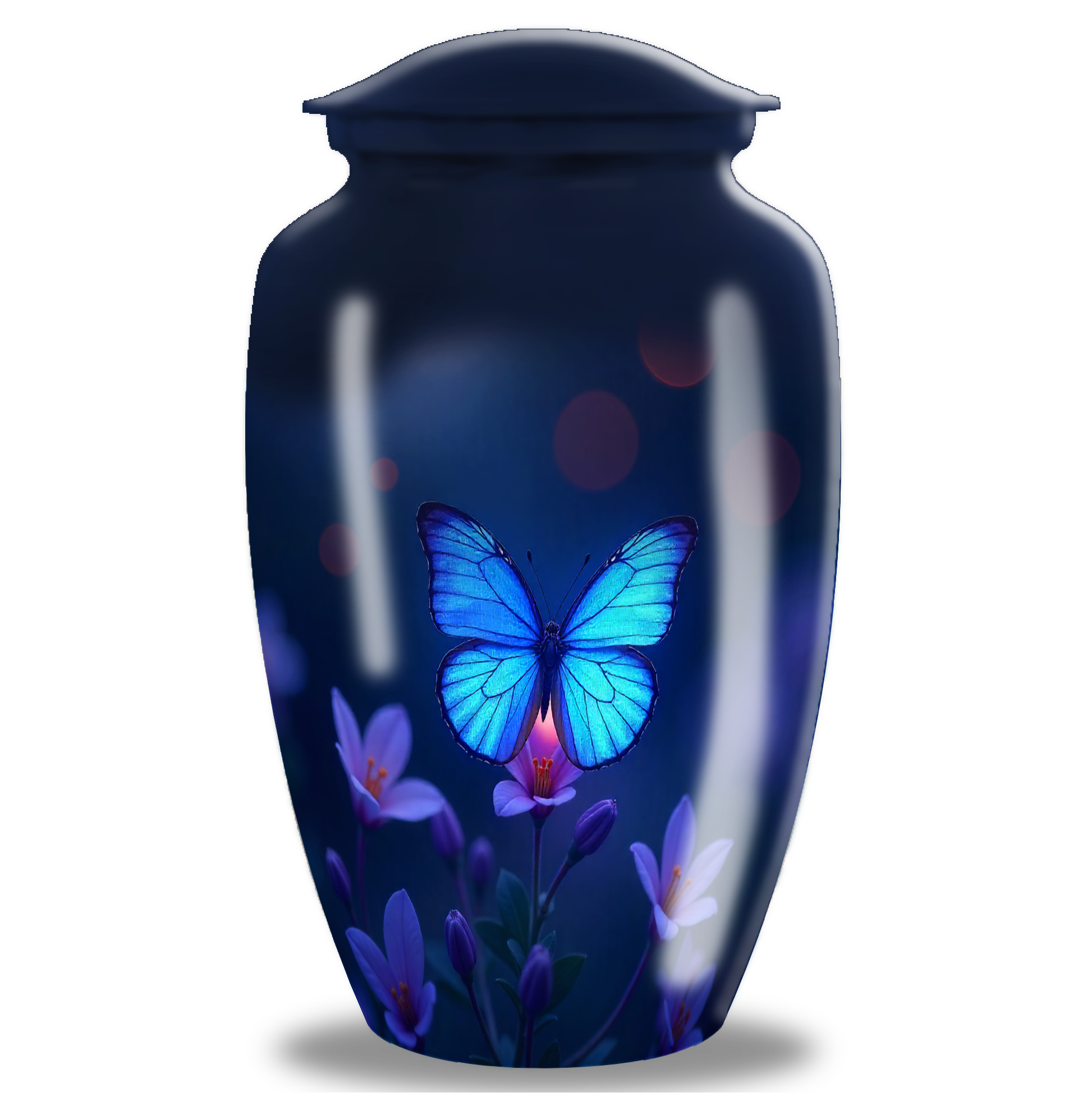 Blue Beautiful Butterfly Cremation Urn For Ashes For Adult Mom & Dad
