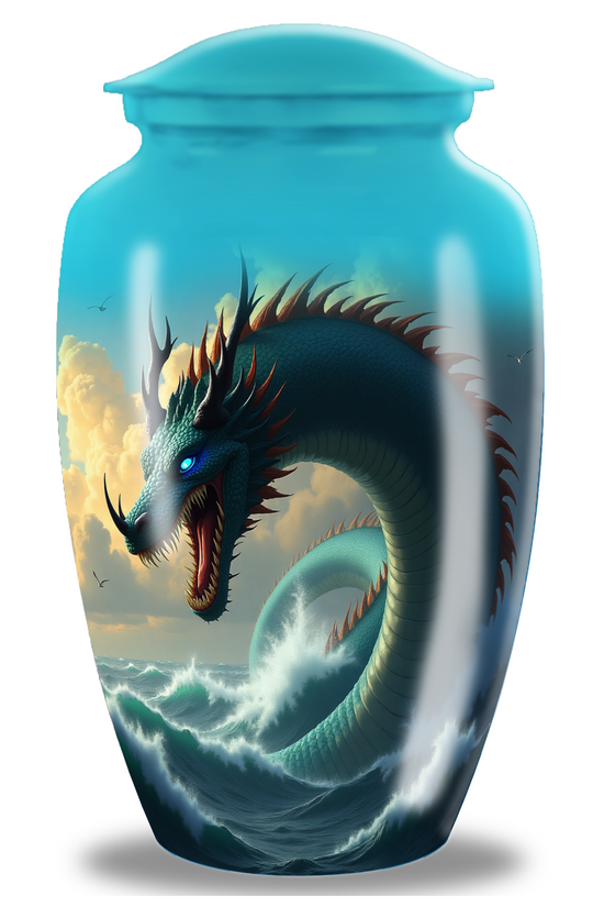 Colossal Sea Dragon Large Cremation Urn For Adult Human Ashes Male