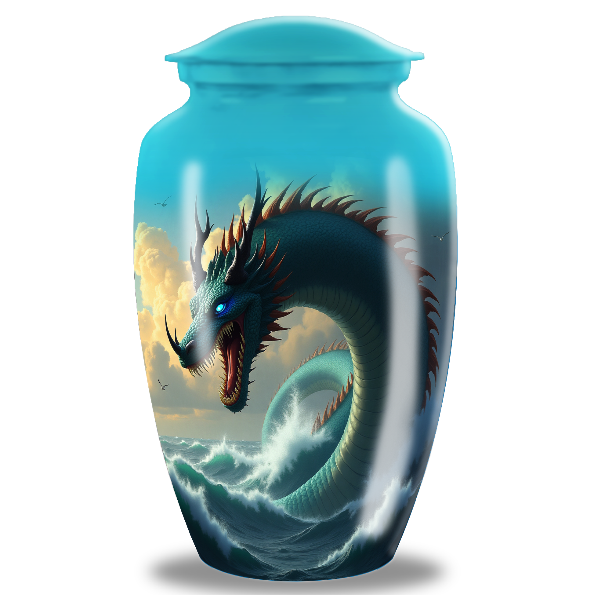 Colossal Sea Dragon Large Cremation Urn For Adult Human Ashes Male
